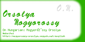 orsolya mogyorossy business card